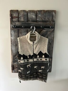 Women's Vintage Coastlines Full Zipper Animals & Mountains Fleece w/SidePockets